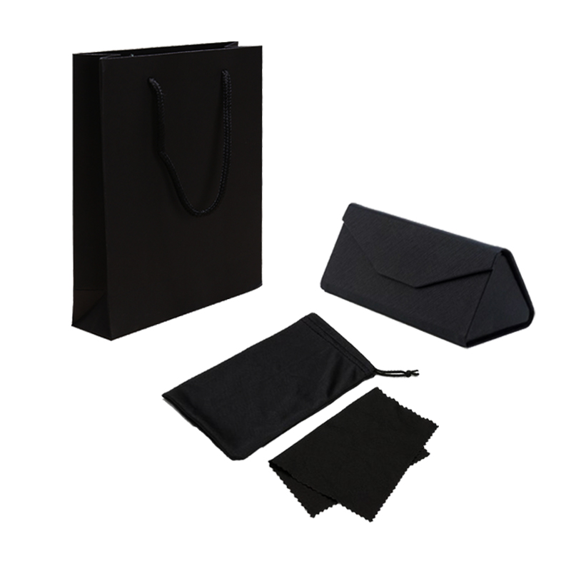 Ensemble de cas de lunettes de soleil noir vente chaude personnalisé