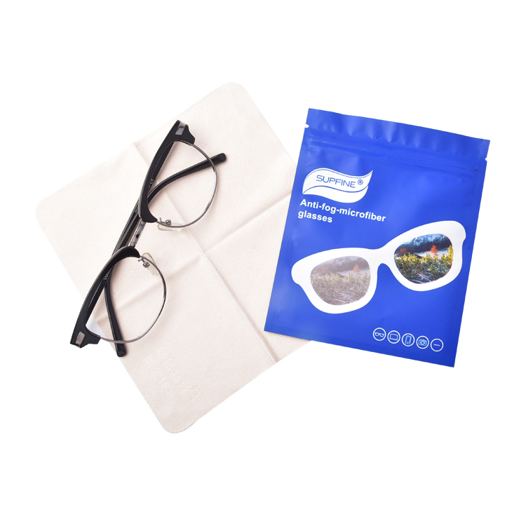 Chiffon de nettoyage anti-buée pour lunettes en daim microfibre