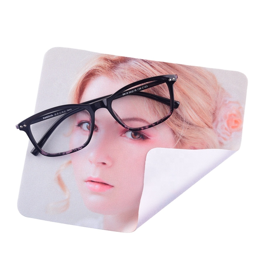 Chiffon de nettoyage personnalisé en microfibre pour verres de lunettes -